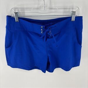 La Blanca All Aboard Royal Blue Lace-Up Swim 3 inch Board Shorts women’s M